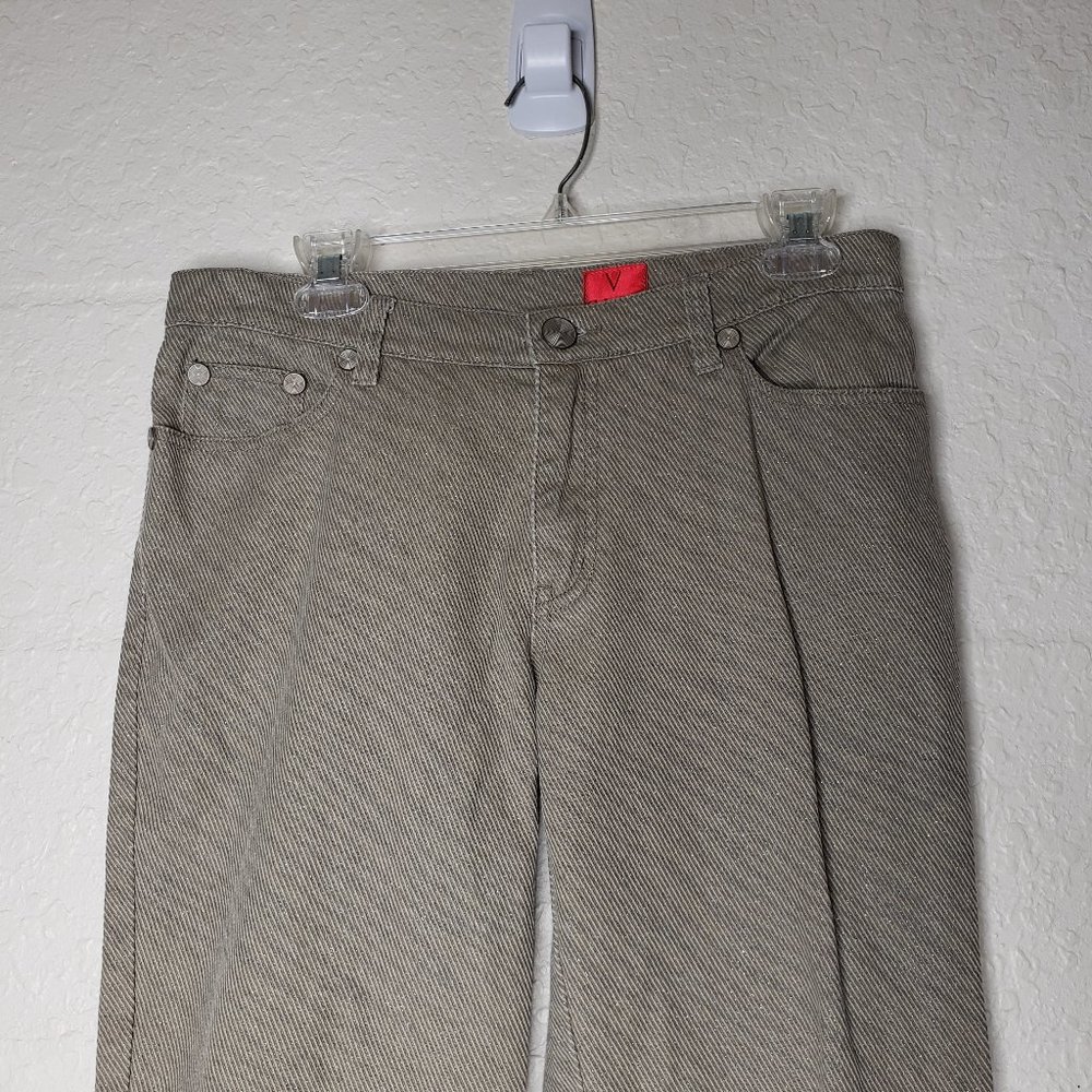 V Cristina Tan/Brown Corduroy Texture Jean Size 6 - Picture 3 of 16